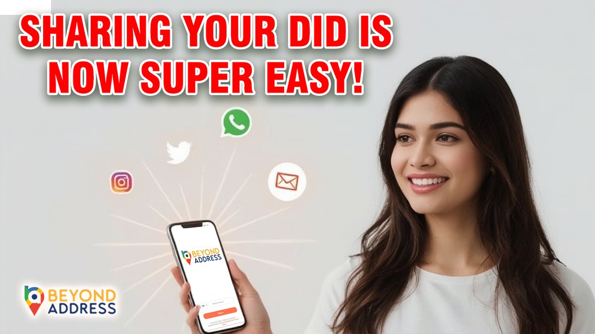 beyondadressapp's tweet image. Sharing your Beyond Address DID is super simple 💡
One tap → share to WhatsApp, Insta, FB &amp;amp; X!
#BeyondAddress #HowToShareDID #DigitalAddress #SmartLocation #MadeInIndia #beyondaddressapp