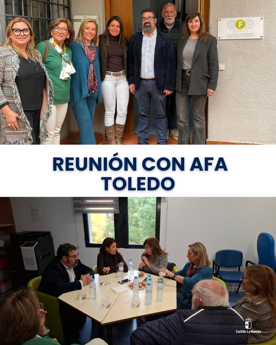 BienestarCLM's tweet photo. 🧠💜 60.000 personas conviven con Alzheimer en #CLM. El @gobjccm tiene un modelo centrado en la persona, más apoyo al #TercerSector, teleasistencia avanzada y recursos para familias y cuidadores.

La consejera @GarciaTorijano ha visitado @AFATOLEDO, referente en cuidados https://t.co/QJlIcmeYty