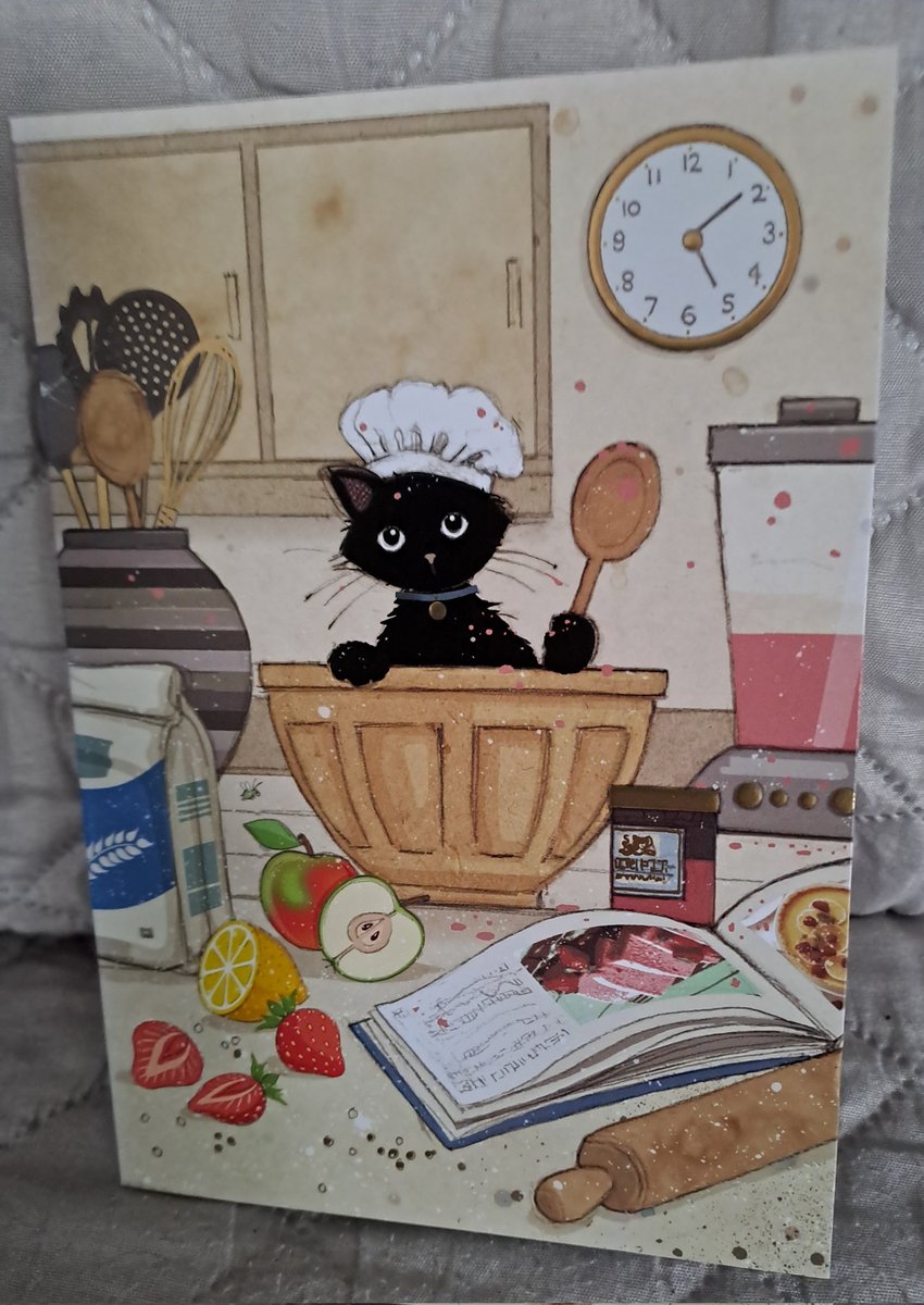 #Wybert lief kaartje van Corrie en Jasper gekregen <a href="/KeesjevanH/">KeesjevanHoorn</a>  ikke zou wel leuk vinden, maar baasmens is de kok en ikke passe me aan vrouwmensie, die kookt nooit😹