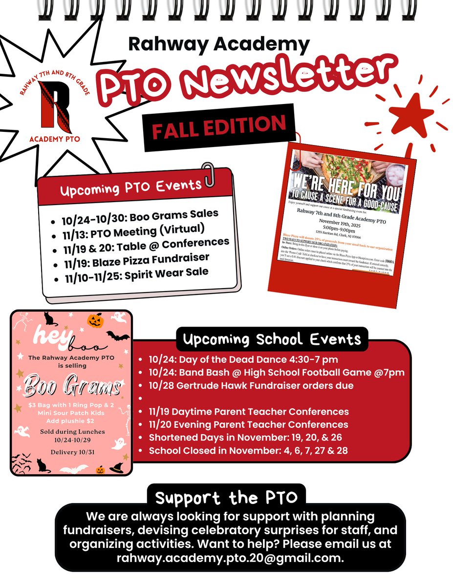 Rahway_Schools's tweet image. Check out the Rahway Academy PTO's Fall Newsletter. Great things are happening for our students and staff!
#RahwayRocks #RahwayRenaissance #ChangeTheNarrative
rahway.net/p/~board/rahwa…