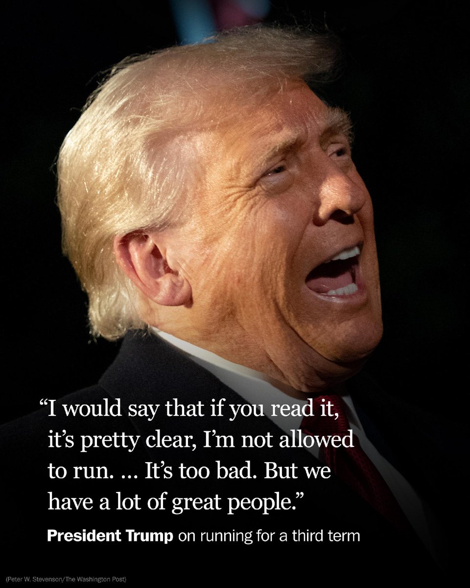 El presidente Trump reconoció el miércoles que la Constitución lo inhabilita para ser reelegido para un tercer mandato.