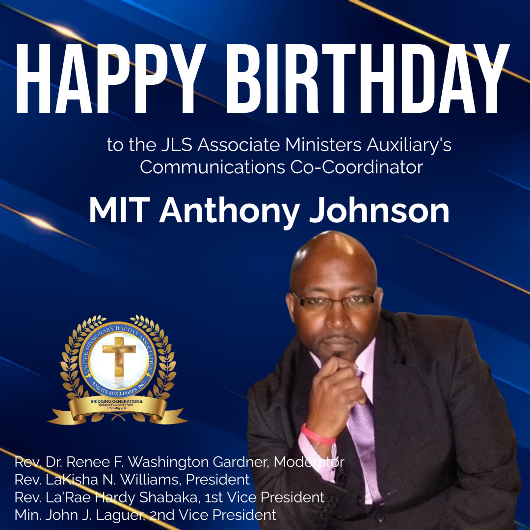 Happy Birthday Blessings to our awesome Communications Co-Coordinator, MIT Anthony Johnson. 🥳 We appreciate and celebrate you!