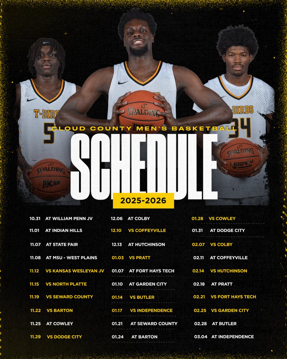 📝 The full schedule is now available. 

Almost time to play ball.

#CloudMBB | #BackTheBirds