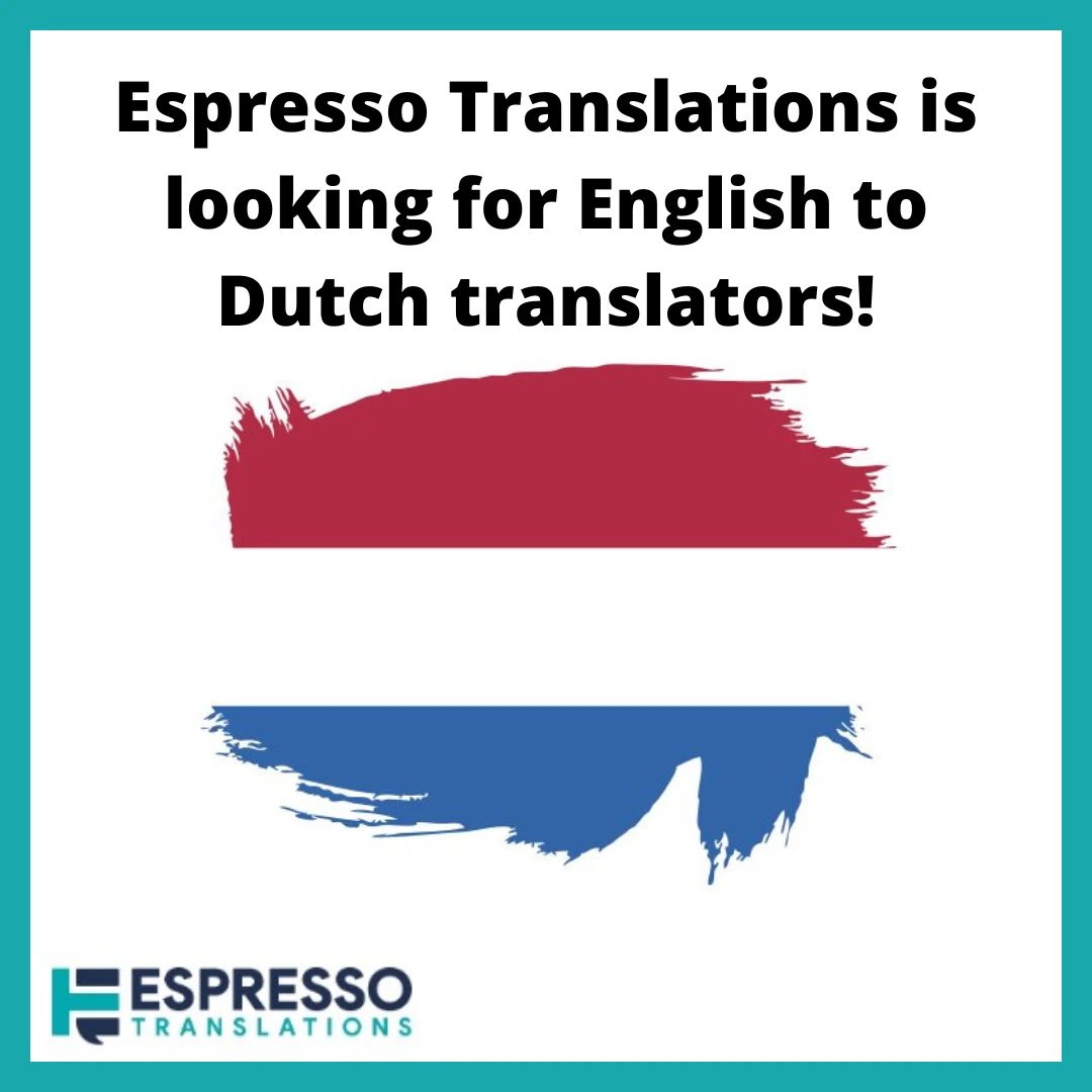 ET_Translations's tweet photo. Fluent in English and native in Dutch? Join our translation network below!
https://t.co/LDmueLjQb6
#translation #translationagency #translationwork https://t.co/KPKbw4tQdD
