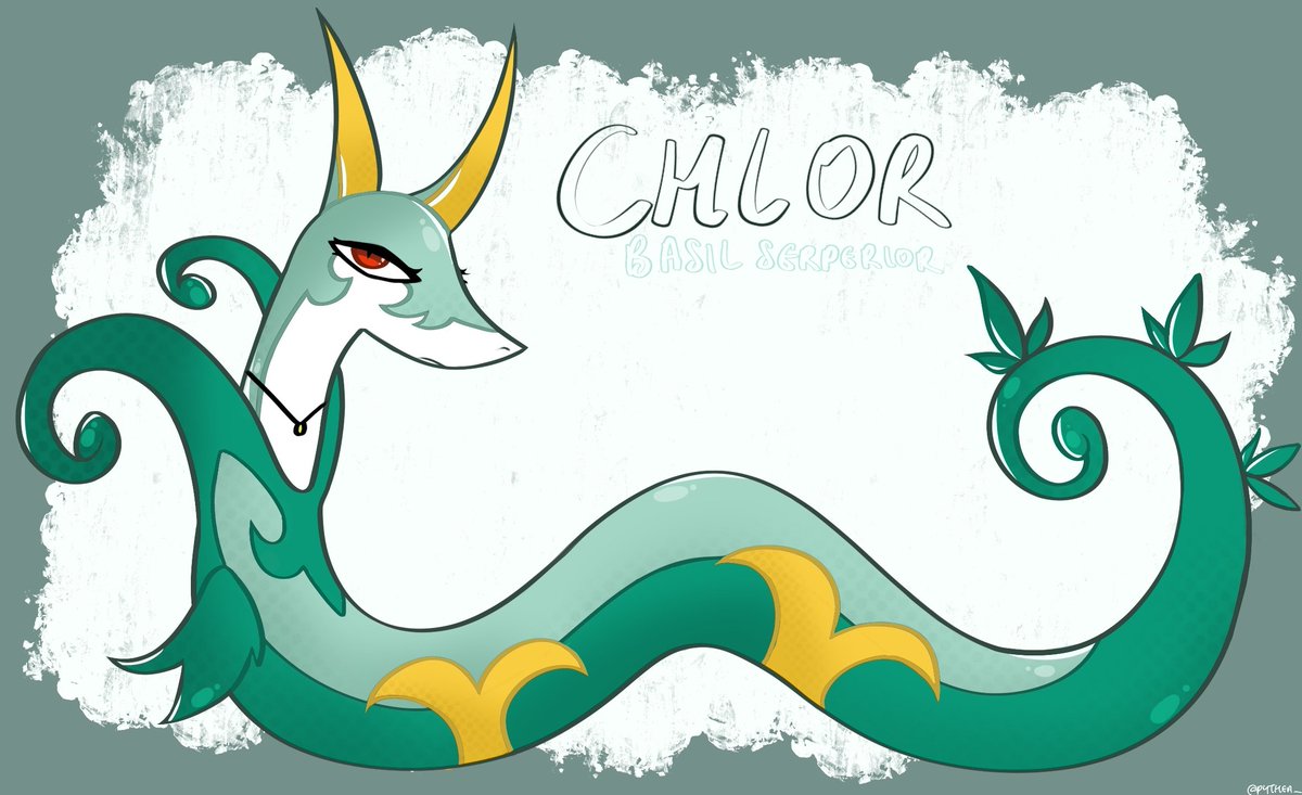 Pythea_'s tweet photo. Serperior c0mm for @hindproto! was lovely to work on it! https://t.co/UHPYyKSatM