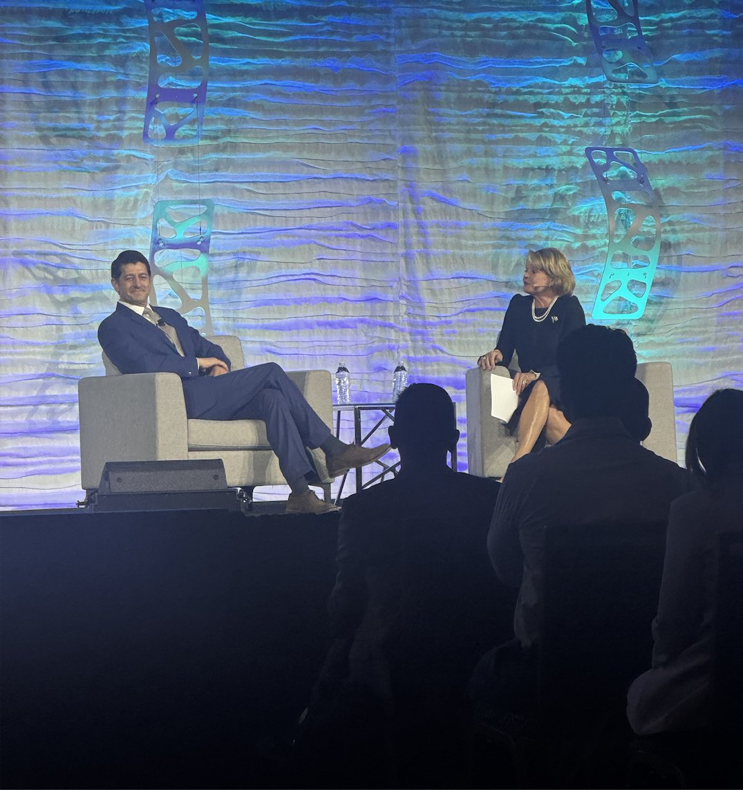 AJMC_Journal's tweet image. In the midst of a government shutdown, former House Speaker Paul Ryan urges clear policies, #AI innovation, and patient-focused solutions to build a sustainable US #healthcare system at #AMCPNexus 2025.

Learn more here: bit.ly/4qz6uq6
