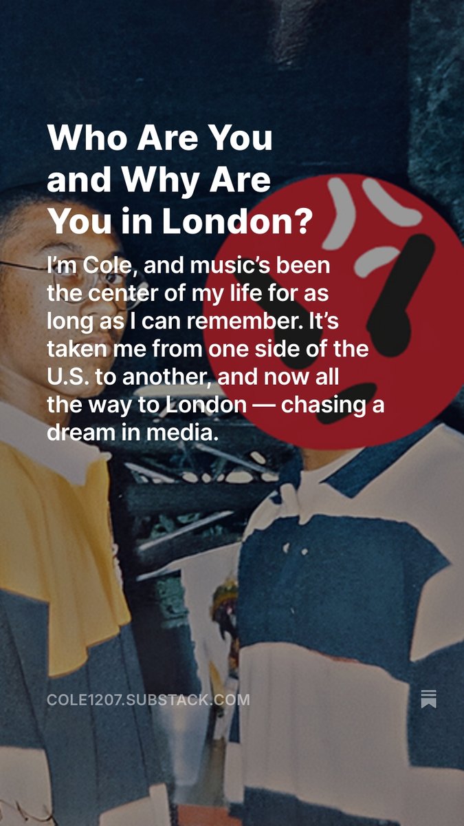 ColeJackson12's tweet photo. Subscribe to my Substack to get personal stories, album reviews and my raw thoughts about music. 

Check it out here: 
https://t.co/oVmHAvzmWe https://t.co/YbFFAyMLWK