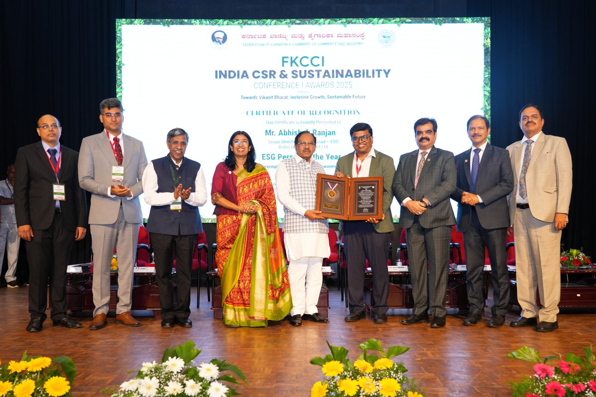 We’re delighted to share that Abhishek Ranjan, Brillio’s Senior Director of Sustainability, CSR, and Climate Action, has been recognized as the ESG Person of the Year by FKCCI.

This honor reflects Brillio’s continued commitment to driving sustainable impact and responsible