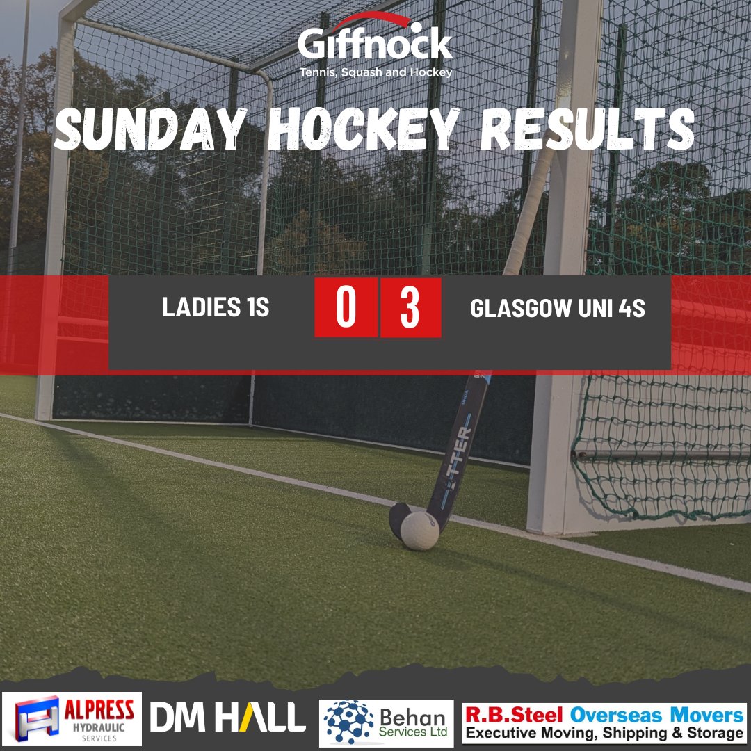Hockey results from the weekend #TeamGiffnock #fieldhockey 🏑