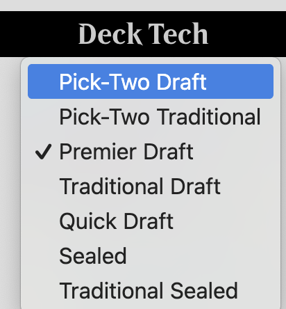FINALLY added the Pick-Two Draft options for #MTGOM1 card pools.  Sorry it took so long!