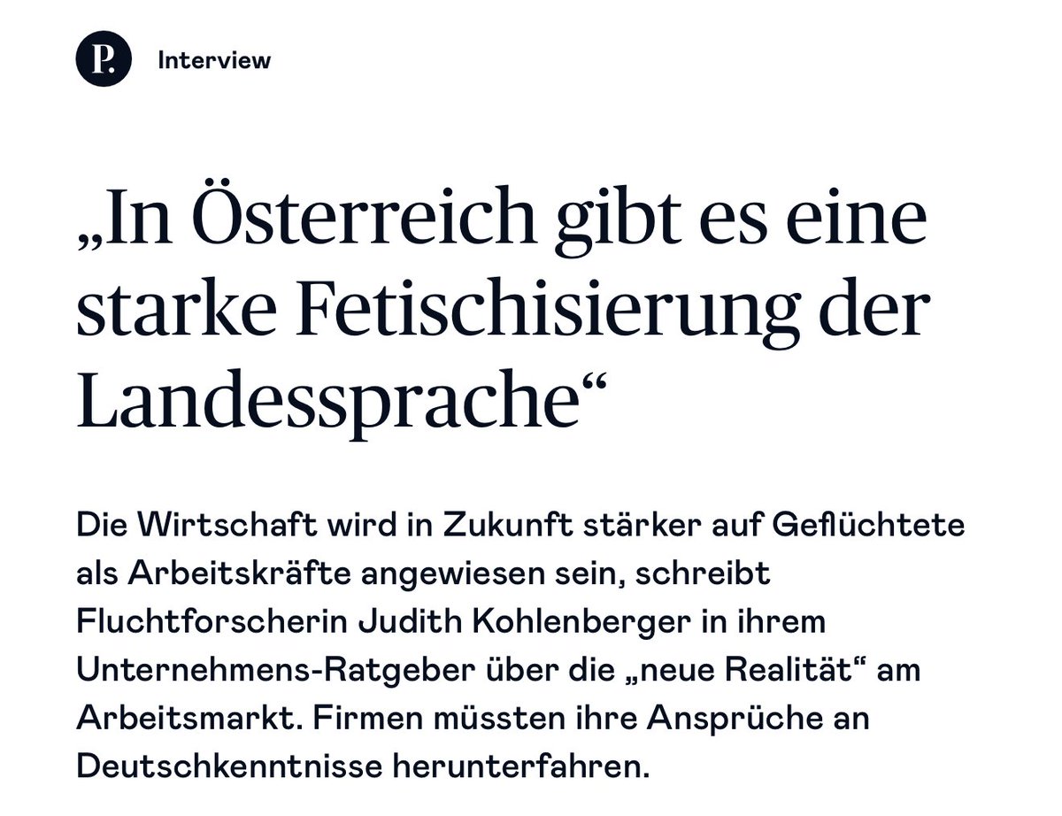 Zu erwarten, dass Menschen, die in Österreich leben und arbeiten wollen, Deutsch sprechen, gilt heutzutage für manche offenbar als Fetisch.