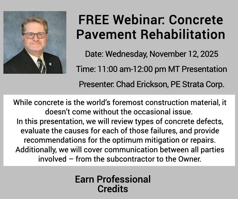 urmca's tweet image. Register here for a free webinar hosted by ACI’s Intermountain Chapter.
aciintermountain.com/webinars/

#paveahead #buildwithstrength #utahreadymixedconcreteassociation #webuildutah #utahjobs