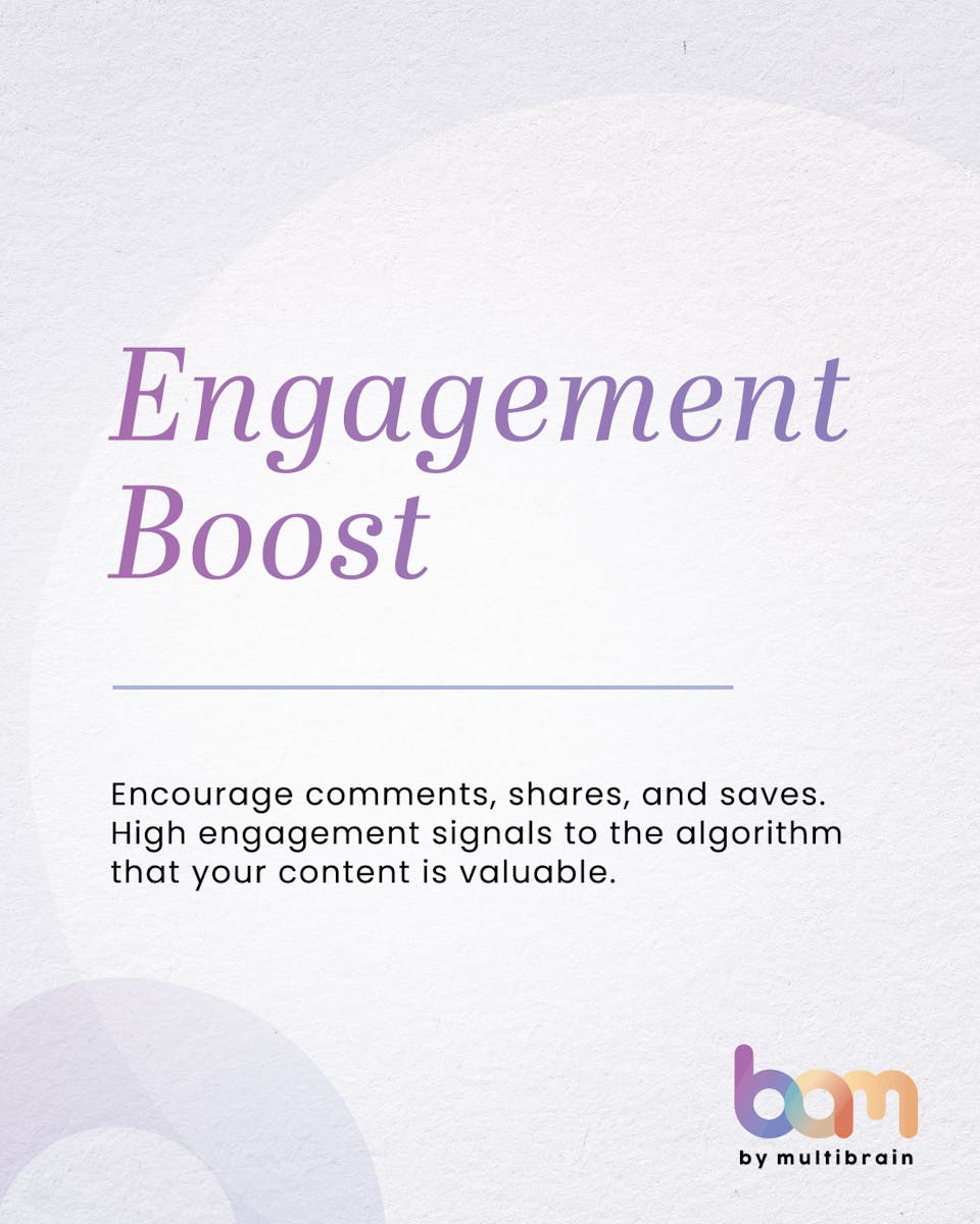 Want to boost your reach? Focus on engagement—not just views. 💬💾↗️

Here’s how to do it:
✔️ End your captions with a clear call to action (ask a question, invite opinions)
✔️ Use hooks that make people want to comment or share