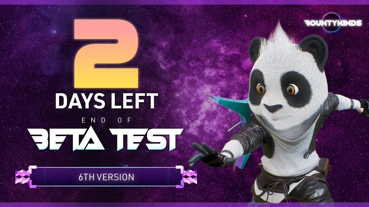 bountykinds's tweet photo. ⏰ Only 2 Days Left in the Season! ⏰

The Beta Test 6th Version is nearing its end! ⚔️
Just 2 days remain to rise in the rankings and secure your Season Rewards before the finale. 🏆🔥

Now is the time to give it your all and finish strong! 💪#GameFi #P2E https://t.co/LTPcikEngG