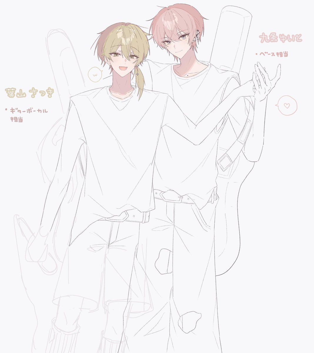 llO_nnk's tweet photo. @cj75646 創作の2人なのですがよろしければ🙌🏻💘 https://t.co/e3AZfYx4A6