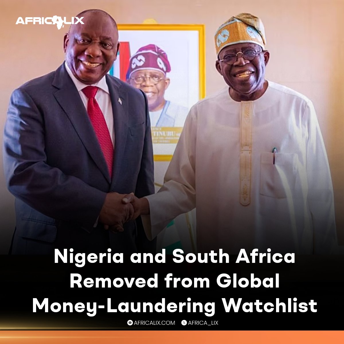 Africa_lix's tweet photo. The Financial Action Task Force (FATF) has removed Nigeria, South Africa, Mozambique, and Burkina Faso from its global “grey list,” citing significant progress in tackling money laundering and terrorist financing. https://t.co/sJWhZVftvX