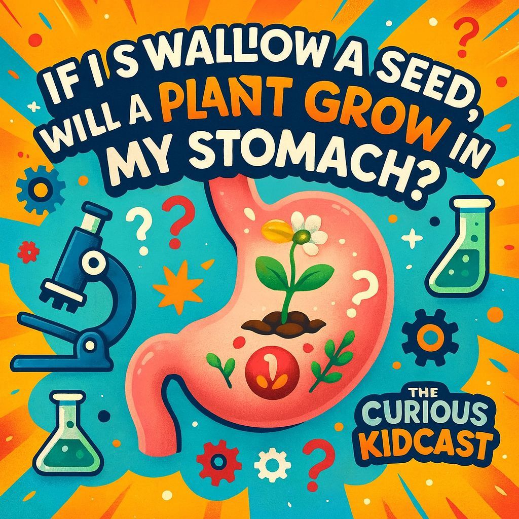 CuriousKidcast's tweet image. 🌱 New episode alert!
Have you ever wondered what happens if you swallow a seed? 🤔
Will a plant really grow in your stomach?!

Find out in our brand new episode of The Curious Kidcast 🎧
Available now on all major podcast apps!
#CuriousKidcast #FunScience #KidsPodcast