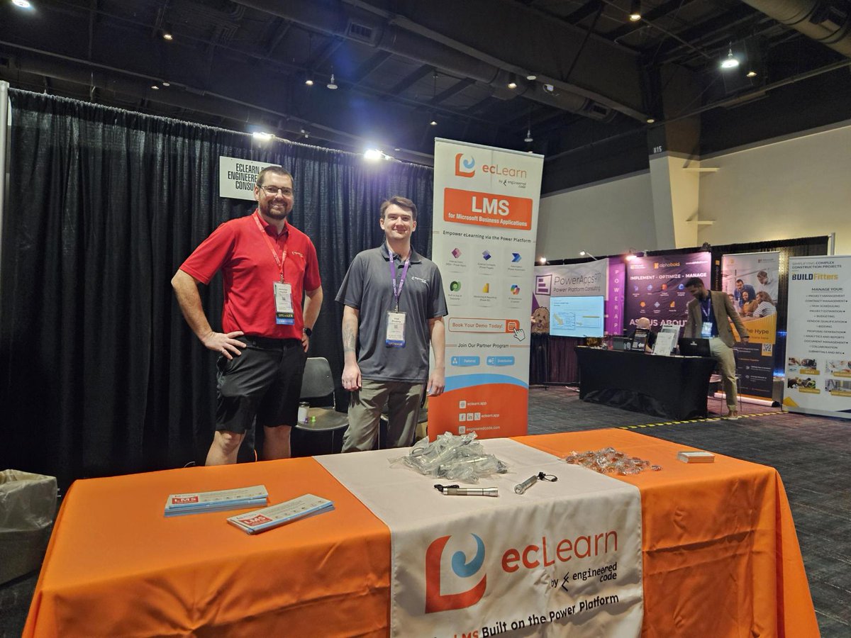 Engineered_Code's tweet image. We’re all set up at #PPCC25! 🎰
Come visit the ecLearn booth to see how organizations are bringing training, certification, and compliance directly into the Power Platform.
🚀 Built entirely on Dataverse, ecLearn connects learning data with the rest of your business — Power…
