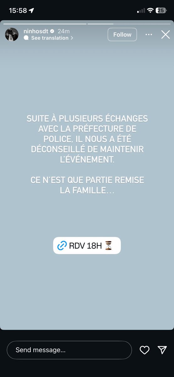 🚨Suite à des échanges avec la préfecture de police, l’événement est annulé.