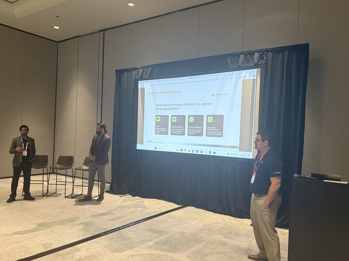 We had an incredible presentation on OpenVPP powering the grid of the future with Carson Zerpa from Itron Inc. and Justin Chebahtah from San Francisco Public Utilities Commission. 

🌎linkedin.com/posts/beckygle…

What comes next will be monumental.

$OVPP The Internet of Energy.