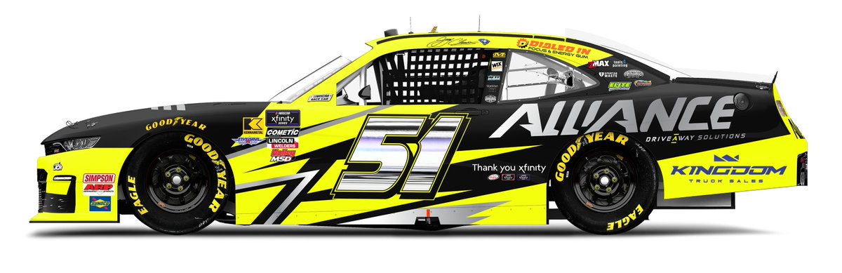 JCR_Clements51's tweet photo. @JClements51 set closeout the @NASCAR_Xfinity era that raced by as fast as Xfinity Internet, 10g & Mobile! As we return to @phoenixraceway w/
@AllianceDriveA1 & #KingdomTruckSales on board!
Thank you, @XfinityRacing! β€οΈπ
#NASCAR #NamesAreMadeHere
https://t.co/qersVvNJB8 https://t.co/5FayfdVXjN