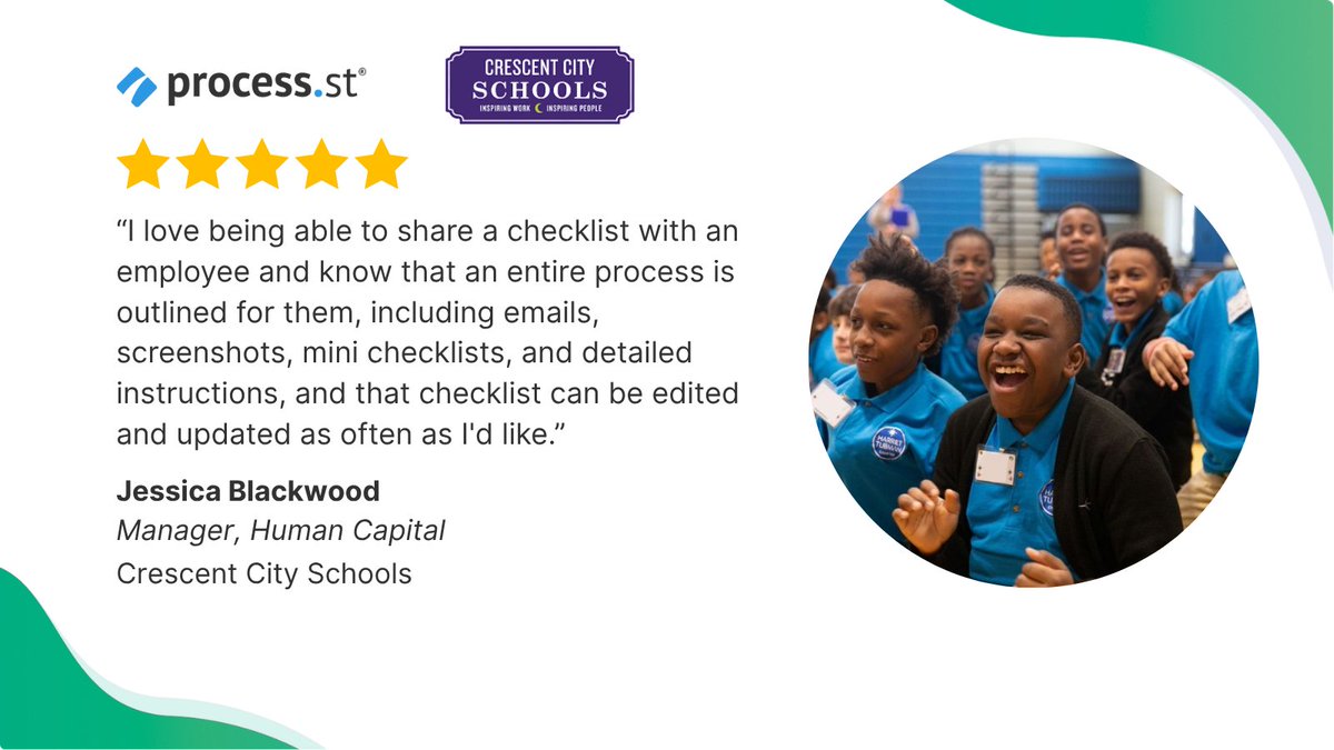 ProcessStreet's tweet image. The secret to scaling your HR operations? Making complex processes feel simple. ✨

#HumanResources #EducationLeadership #HRTech #EmployeeOnboarding #ProcessManagement #EdTech #ProcessStreet #CrescentCitySchools #SchoolOperations