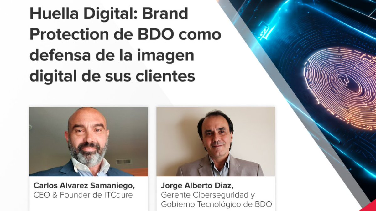 cxocommunity's tweet image. Webinar: Brand Protection | Cómo defender la imagen digital de tus clientes | (Oct 28) Por BDO Argentina cxo-community.com/2025/10/webina… 🔗 CXOCommunity #BrandProtection #ReputaciónDigital #Ciberseguridad #FraudeDigital #InteligenciaArtificial