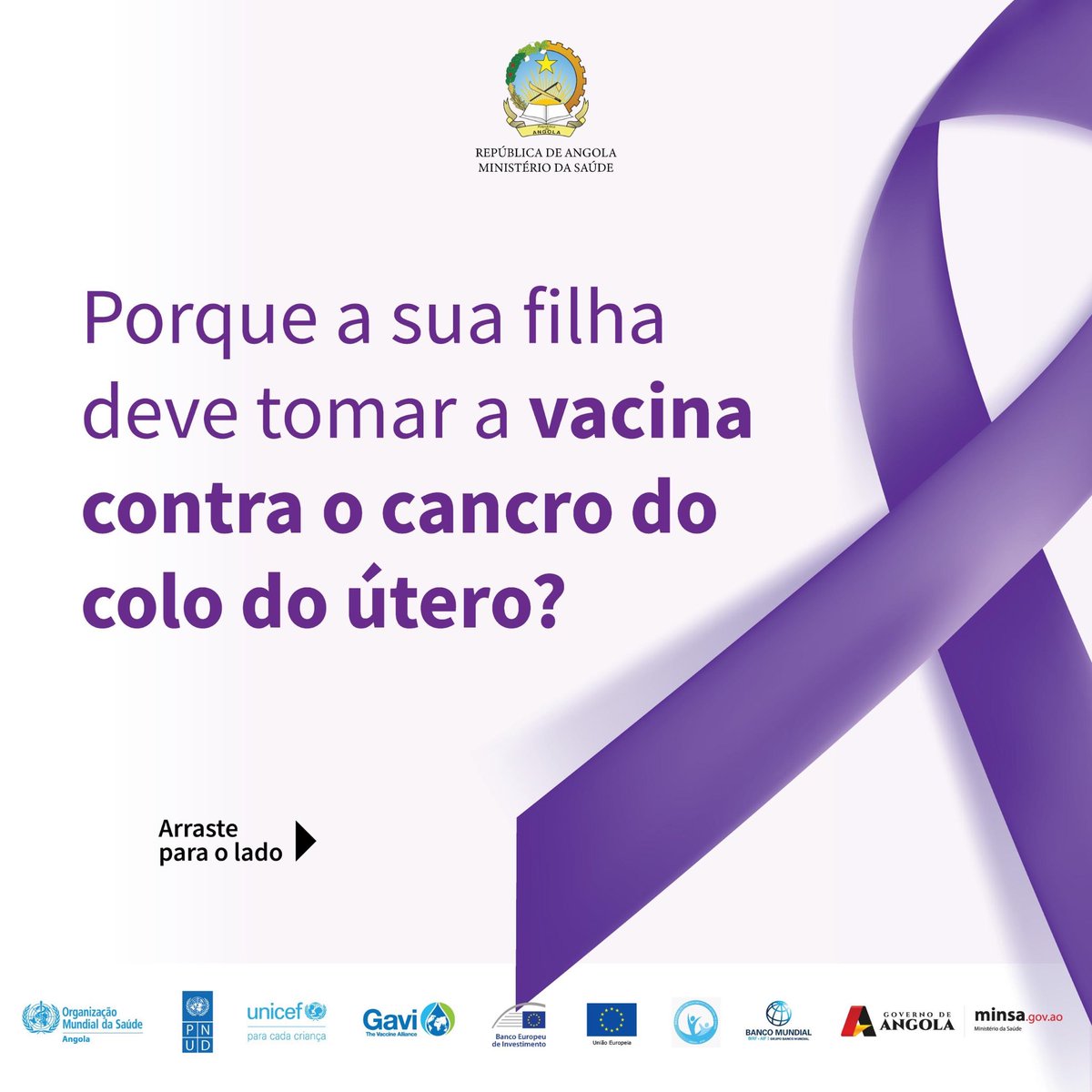 AngolaOms's tweet photo. Proteger hoje é garantir um futuro mais saudável. A vacina contra o cancro do colo do útero é segura, gratuita e salva vidas.

Vamos todos espalhar a mensagem! ❤️🙏🏾 https://t.co/H2eu9kgJk6