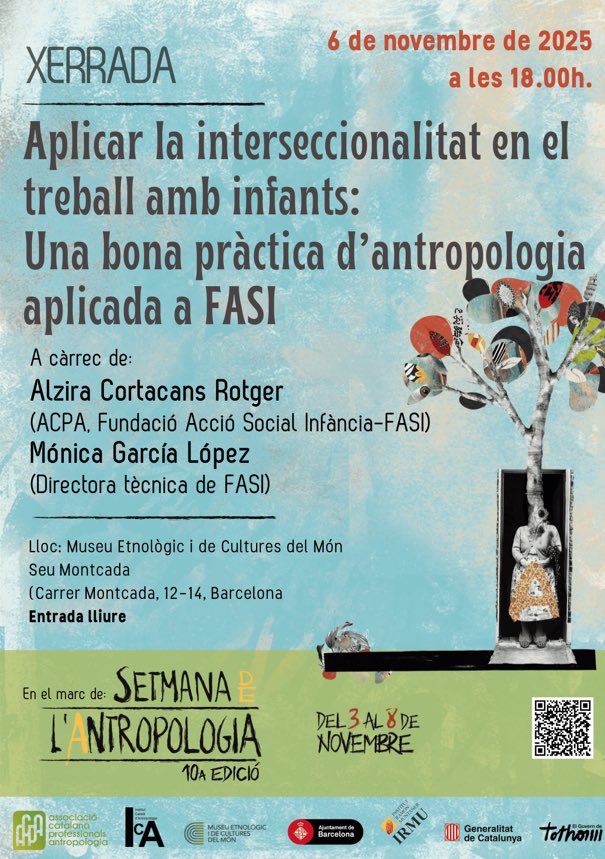 🟢Com aplicar la interseccionalitat en el treball amb infants? 

👥Descobreix-ho a la xerrada amb Alzira Cortacans i Mónica García López (FASI)

📍Museu Etnològic, BCN
🗓️6 de novembre
🕒18 h

Us hi esperem!