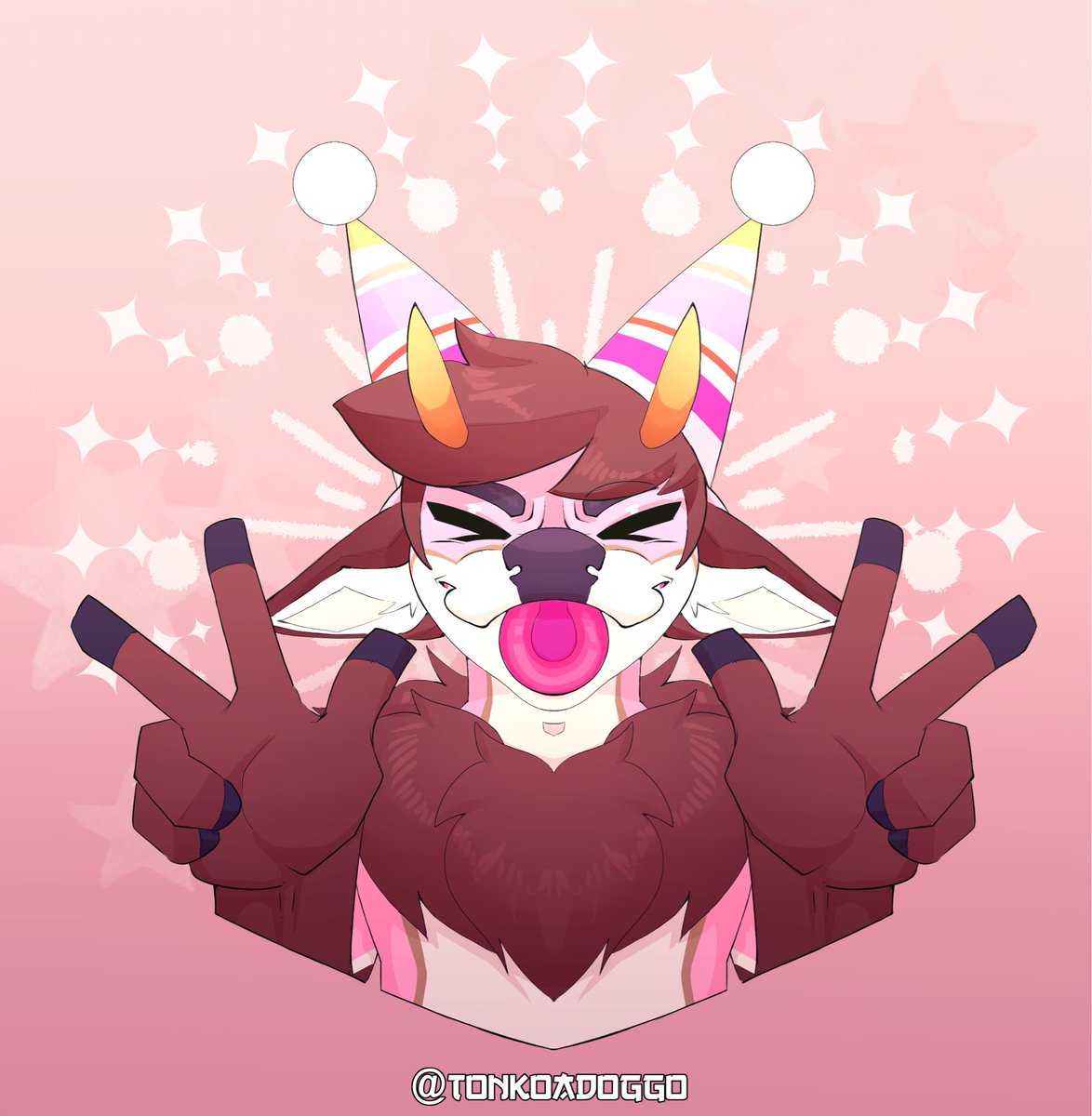 princedeery's tweet photo. A little late on the post but look at this cute drawing @TonkoADoggo did for my birthday last month! I love it!!! 🩷🩷🩷 https://t.co/6gO3C4HUym