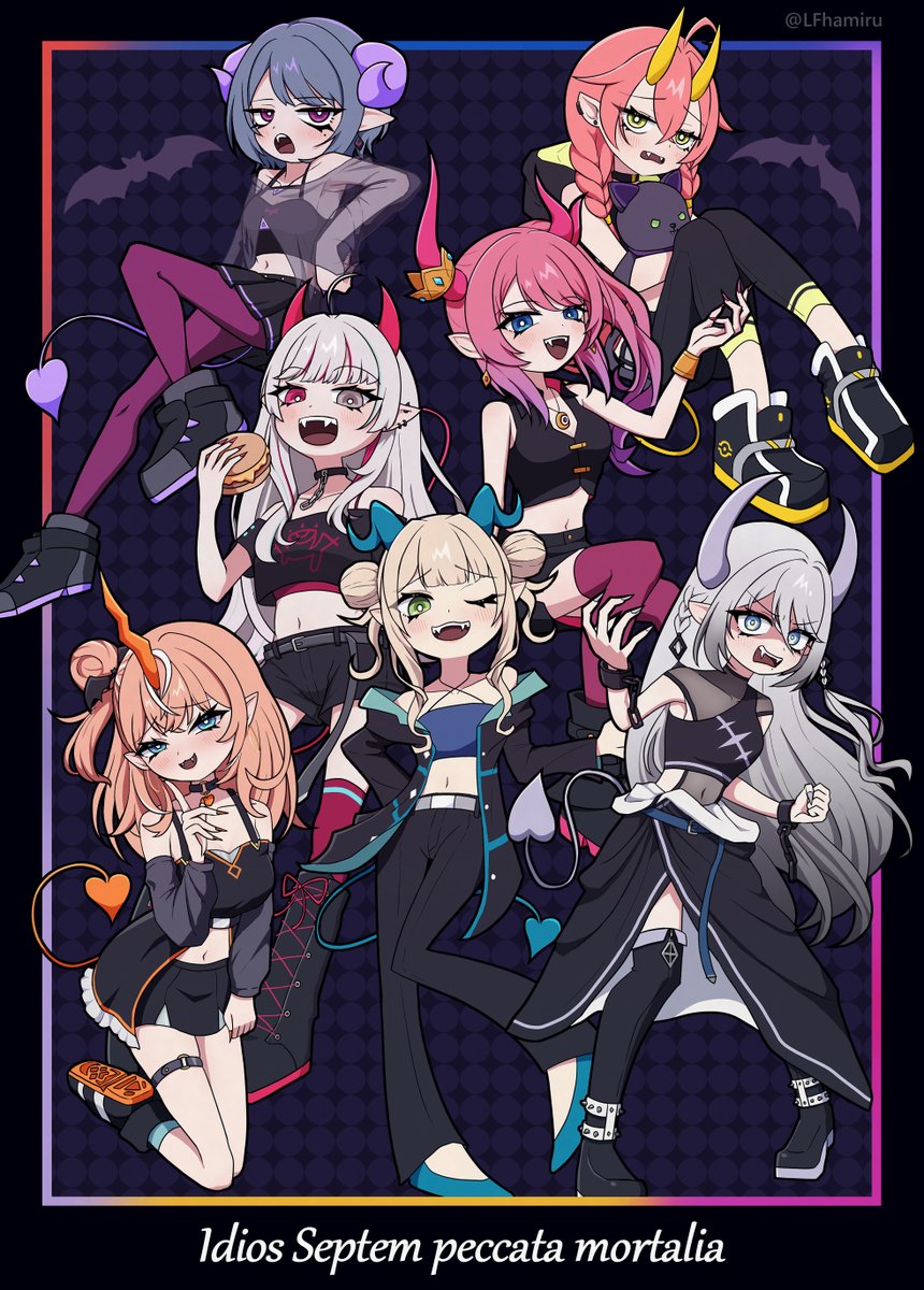 LFhamiru's tweet photo. Idios × 七つの大罪(悪魔)
7人揃いました! Happy Halloween!!🎃
#らくがきろこ #獅子どろーいんぐ #泡色模様
#いらすた��ん #絵画らしぃ #流石神絵師 #もちめるあーと https://t.co/qOIfi7hWGX