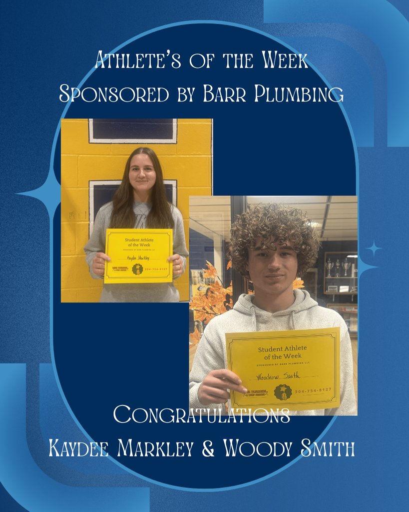 Congrats to this week's athlete's of the week! We appreciate your dedication to your programs!
