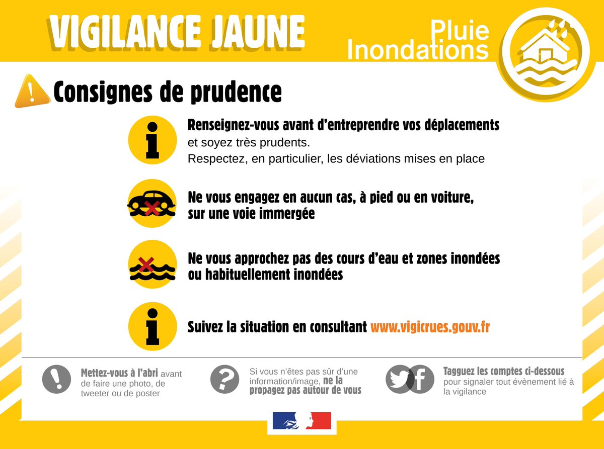 cezocsud's tweet image. Communiqué zonal routier: 
Vigilance JAUNE - Situation météorologique à surveiller pour le paramètre pluie-inondation - Départements des Alpes-Maritimes (06), du Gard (30) et du Vaucluse (84)