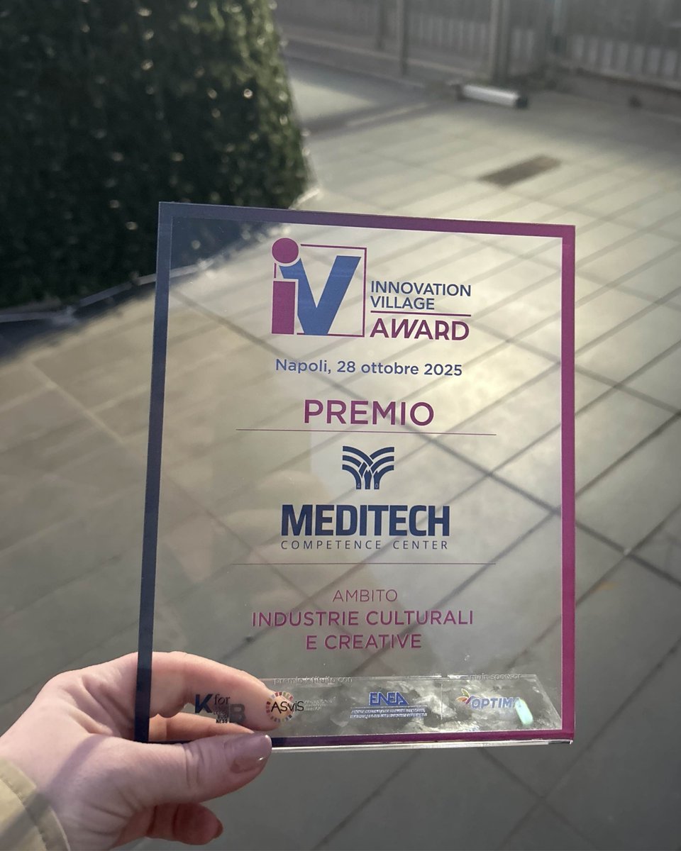 chronesdotsrl's tweet photo. We won! Thank you Meditech - Competence Center!
Yesterday, we were guests at the Innovation Village in Naples, which awarded our SEPHIROT® Interactive Experience the Meditech prize, dedicated to the best proposal in the field of cultural enterprise!
#sephirotinteractiveexperience https://t.co/nz3OfliRMY