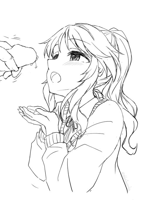 【叡智】コラボ藍子ちゃんのぽかん口が可愛すぎたので口で受け止めてもらおうとしたけど飛び過ぎてドロドロになっちゃったやつ 