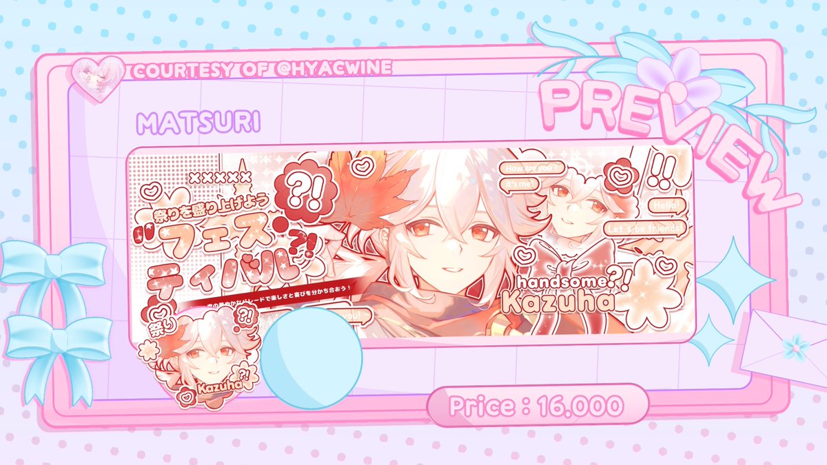 hyacwine's tweet photo. ꒰ KAZUHA BDAY ꒱
𖹭 ⋮ all interactions are appreciated!

Hloh, Cinnie menggotong Kazuha, nih. Siapa mau? :3 Price on pict and avail QRIS, ia. 𐔌՞ ܸ.ˬ.ܸ՞𐦯

t. #zonauang #zonaba https://t.co/kSe8NWAWVE