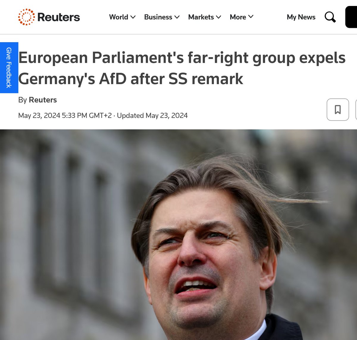 Dispropoganda's tweet image. Dear Anna, even Europe's "far right" parties don't want anything to do with Germany's AfD, becusae the AfD aren't right wing, or even far right, 

they're German Nazis.