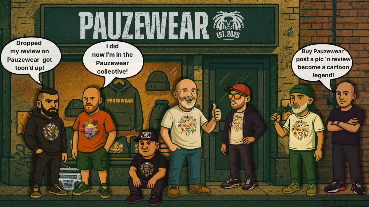 You know the vibes — grab your #Pauzewear, leave a verified purchase review &amp; get cartooned up 🎨

Shout out to the collective holdin’ it down👇🏽 pauzewear.co.uk/pages/pauzewea…