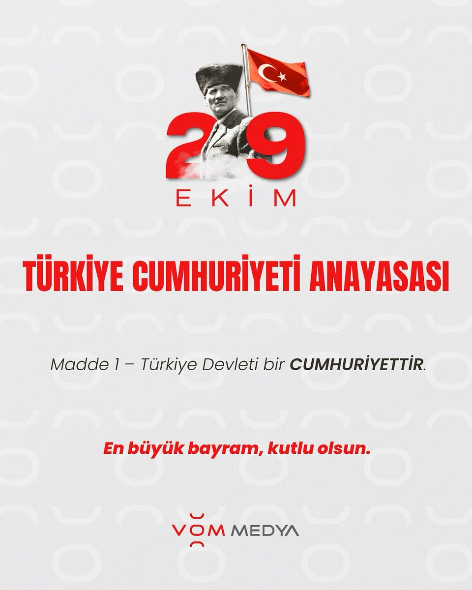 vommedya's tweet photo. Cumhuriyet Bayramımız kutlu olsun. 🇹🇷 https://t.co/sefe3RdVLs