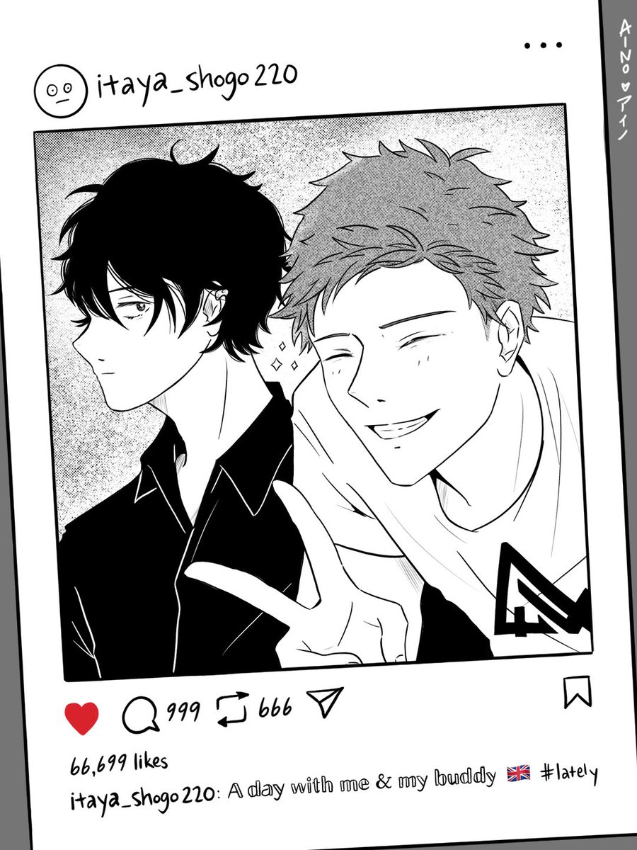 aino_y0's tweet photo. Day 29: Rare pair, Itaya Shogo x Murata Ugetsu 🫣
---
I don't really ship them, but the second 10th Mix dropped I knew I wanted to draw them for this prompt #giveninktober #giveninktober2025 #shogetsu ⚽☔ https://t.co/6g7ichHWYp