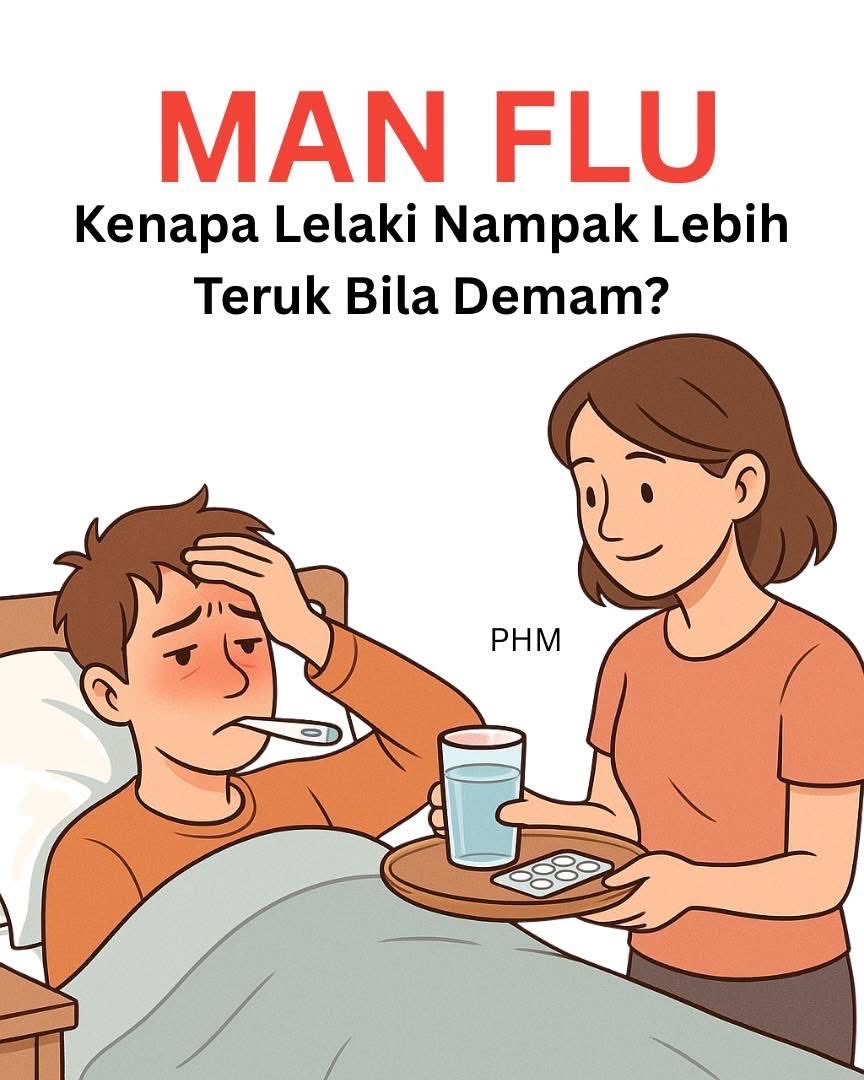 Lelaki yang biasanya kuat dan banyak cakap tiba2 senyap. Berselimut tebal sampai nampak kepala je, setiap kali cuba bangun, badan menggigil, kepala berdenyut, suara pun tenggelam. Nak makan pun tak lalu.
Nampak macam selesema ringan, tapi cara dia “flat” tu lain macam.

Thread