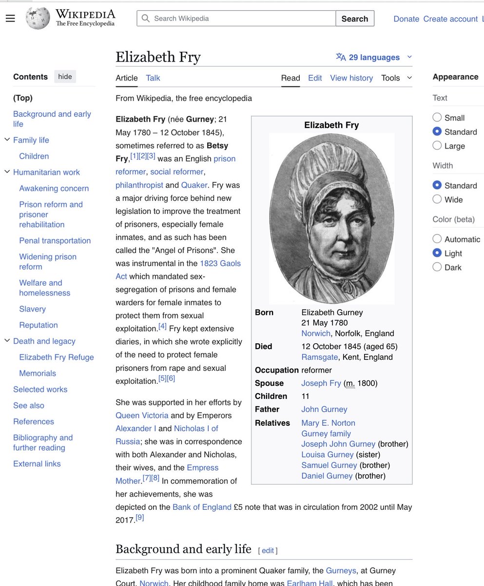 The great Quaker prison campaigner, Elizabeth Fry is turning in her grave... <a href="/TheCountess/">TheCountess</a> <a href="/paddyjogorman/">Paddy O'Gorman</a>