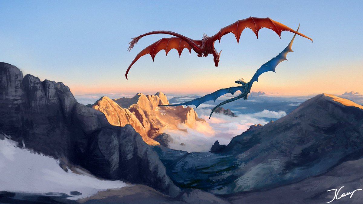 JCamp_art's tweet photo. Ruby and Sapphire

a fun personal painting inspired by one of the most beautiful places I've ever seen, but made even cooler with Dragons!🔥
#art #digitalart #digitalillustration #digitalartist #digitalpainting #fantasy #fantasyart #fantasyillustration #dragon #dragonart https://t.co/uqxeCCOSTy