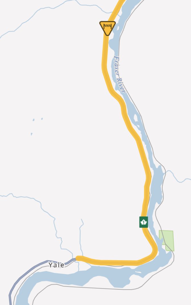 🦺#BCHwy1 - road maintenance will be happening between Toll Rd and Bobb Rd until the 30th.
Expect delays and single lane alternating traffic.
#YaleBC 
ℹ️drivebc.ca/?type=event&id…