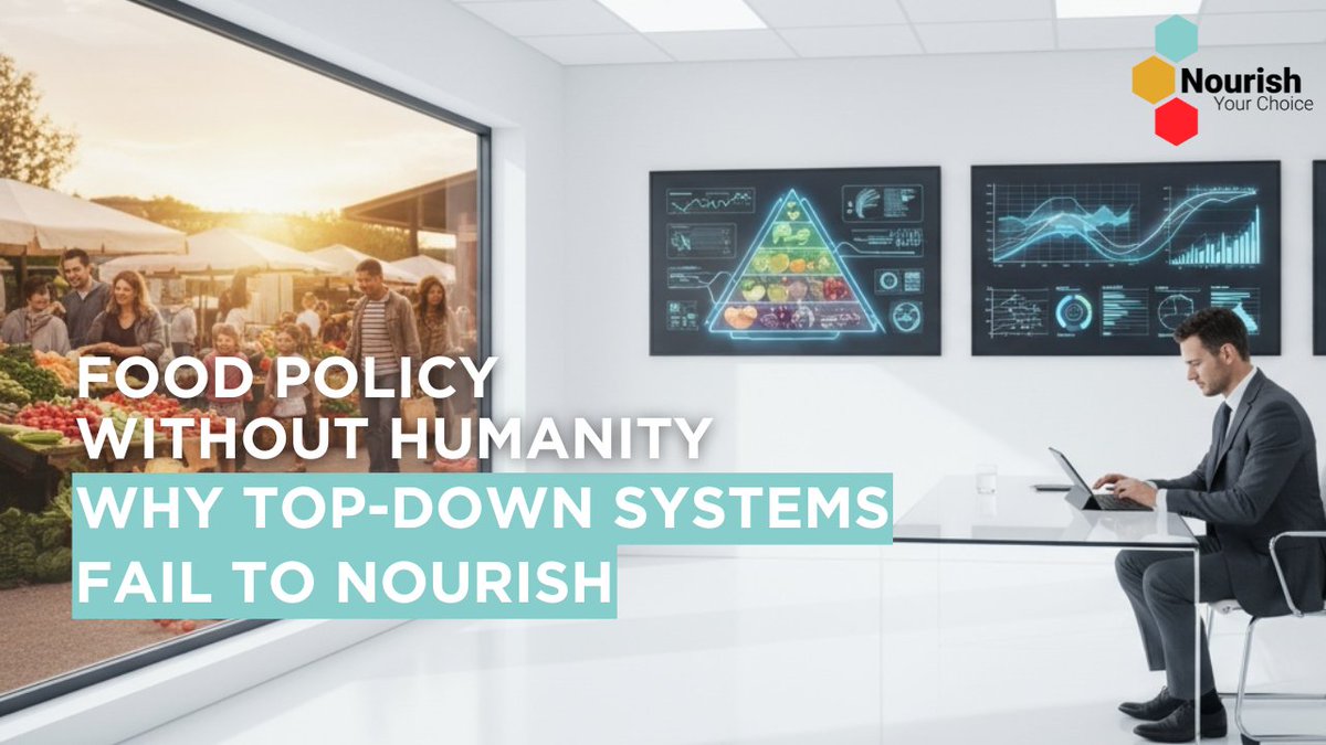 Nourish_Choice's tweet image. When food systems become technocratic, they forget people.
Our latest blog explores insights from Frédéric Leroy and co-authors on why true nourishment cannot be engineered from the top down.
Read: nourish-yourchoice.org/blog-details?t…
#NourishYourChoice #FoodPolicy #ScienceNotDogma