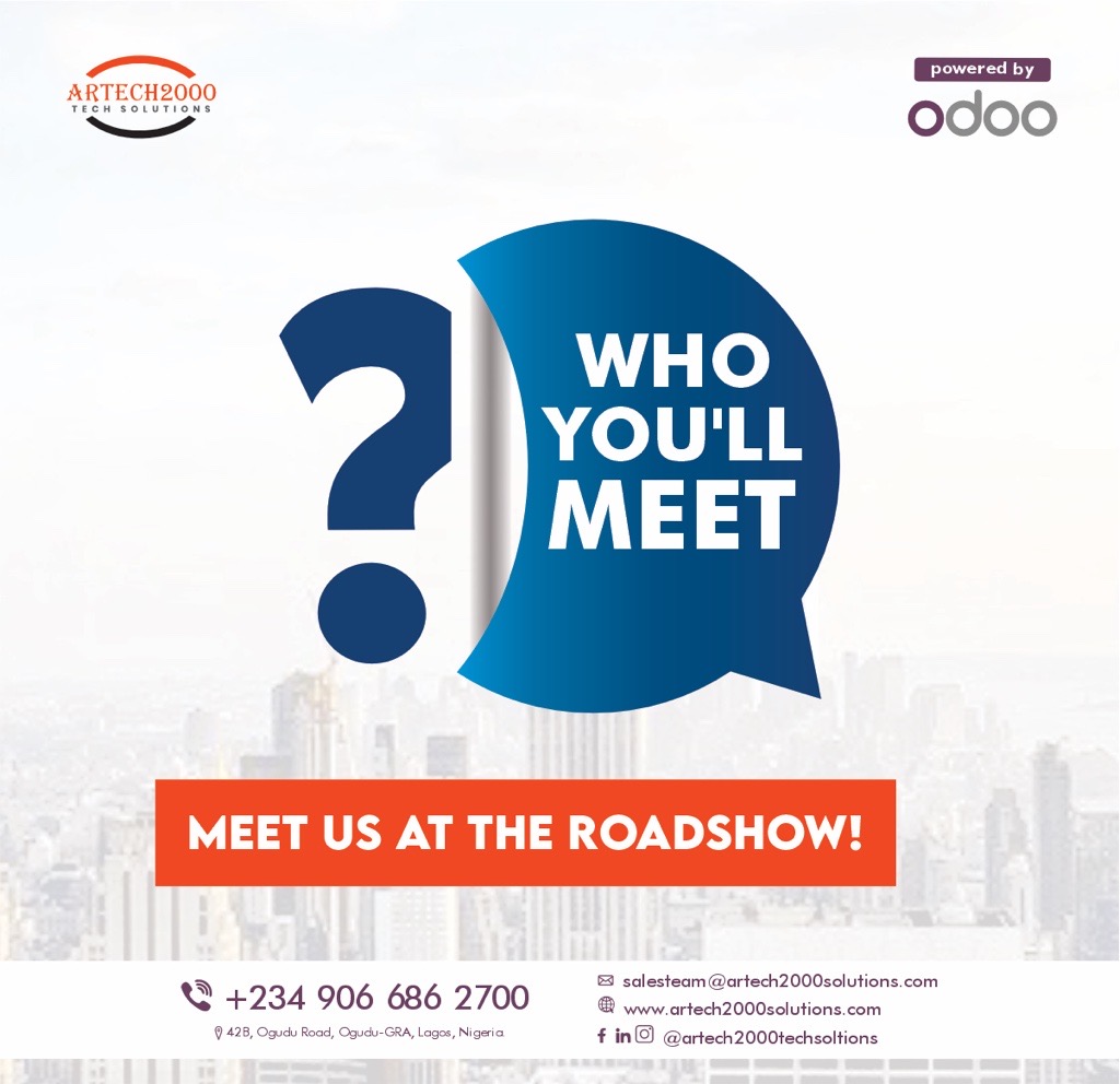 Artech2000_Tech's tweet image. Get ready to Connect with Innovators, Experts and the Artech2000 Tech team at the Odoo Roadshow!

Discover how our Tech-driven solutions can transform your business operations one platform at a time.

👉 Don’t miss out, click this link bit.ly/47vGHqc to Register now!