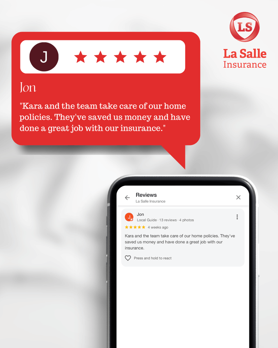 ✨ A heartfelt THANK YOU to all our incredible clients who shared their experiences with La Salle Insurance on Google &amp; Facebook! 💙