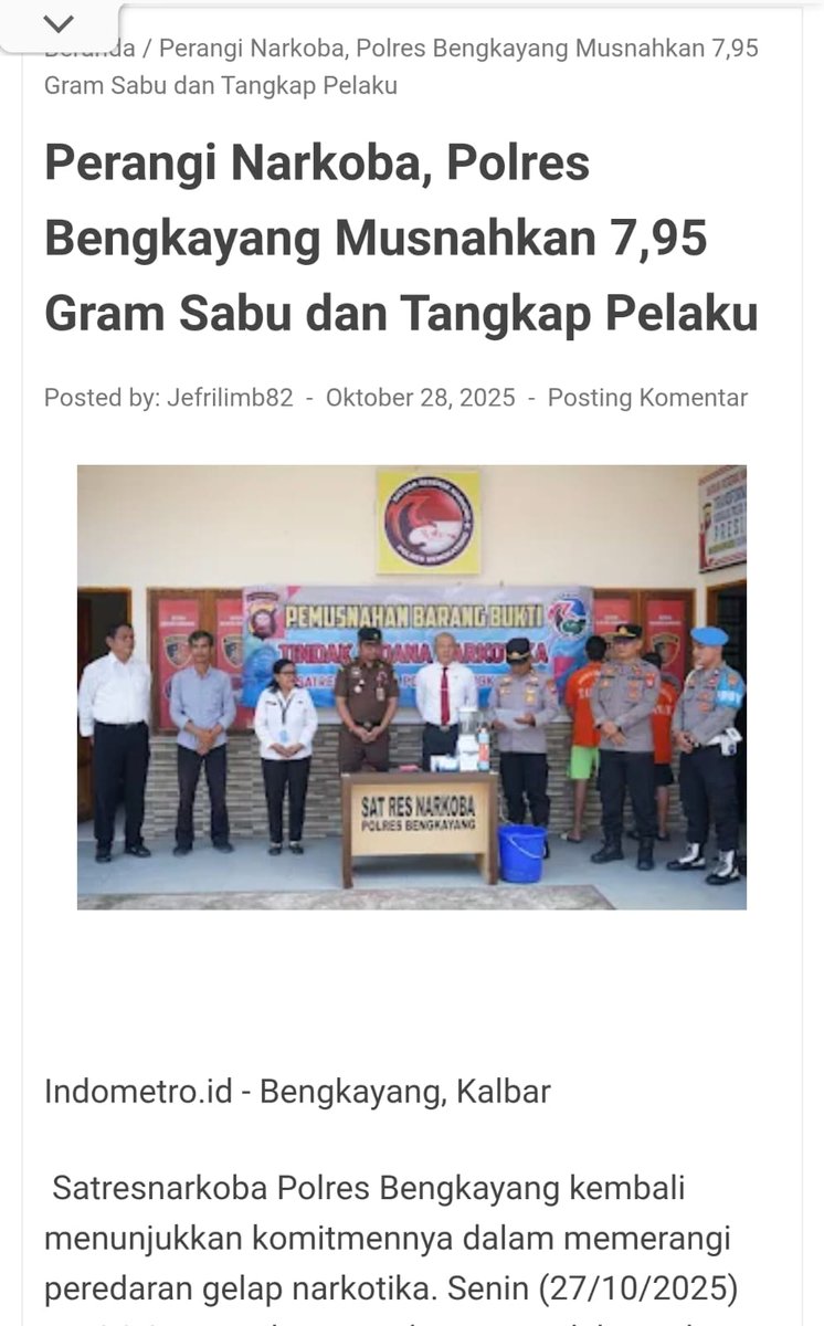 Larass2121's tweet photo. Pelaku narkoba memang seharusnya dituntaskan demi Menjaga Generasi Emas bangsa #IndonesiaBebasNarkoba https://t.co/VG8ZOeB6L1