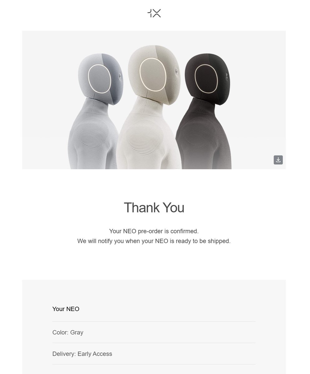 Ordered. Come on <a href="/1x_tech/">1X</a> get these to the UK asap.
#humanoidrobot