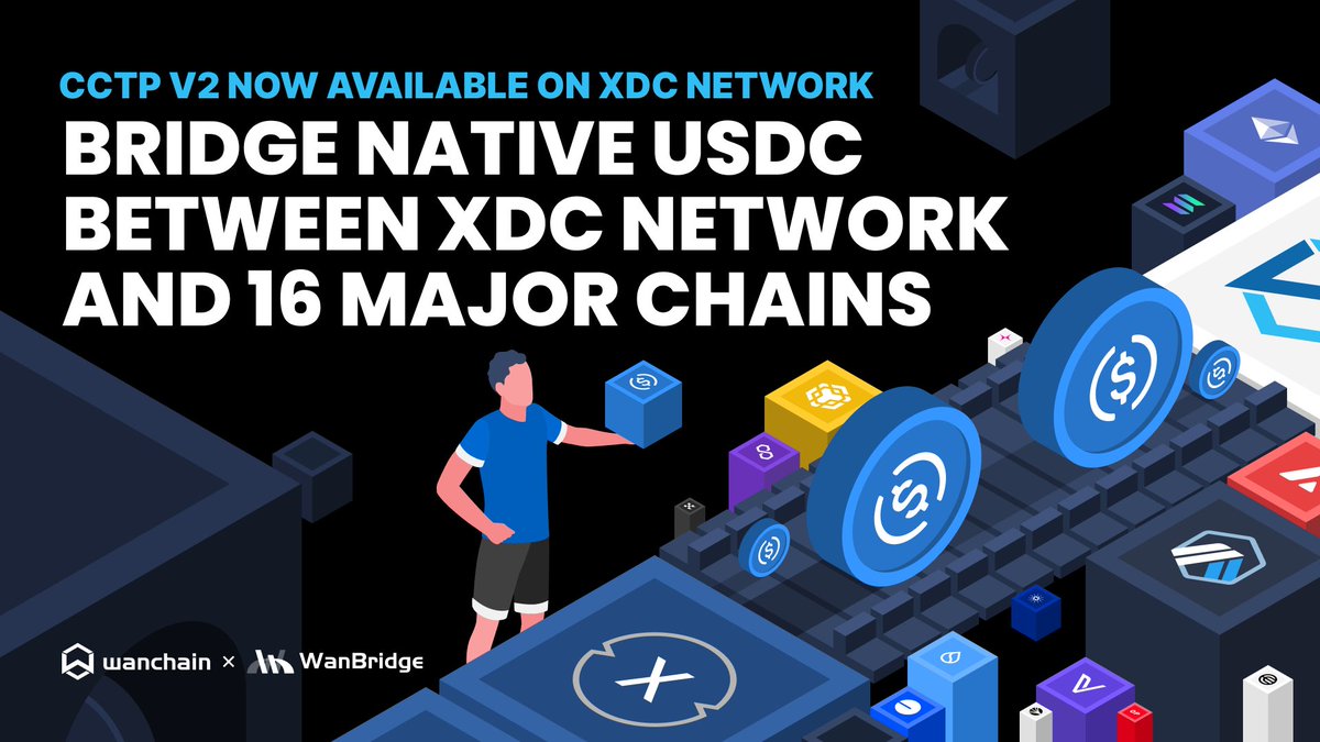 wanchain_org's tweet image. 📣 WanBridge unleashes CCTP V2 support for @XDCNetwork.

🌏 The XDC community can now execute native-to-native $USDC transactions between #XDC and 16 other chains!

👉 Try it at bridge.wanchain.org